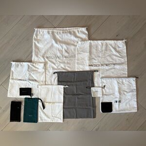 Lot of 11 Various Size Designer Dust Bags